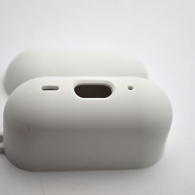 Чехол Silicon Case с микрофиброй для AirPods Pro 2 White/Белый