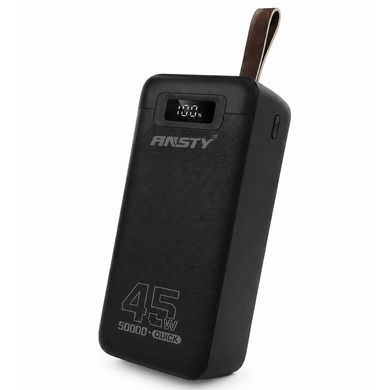 Зовнішній акумулятор Power Bank Ansty AP-083 50000 mAh 45W Black