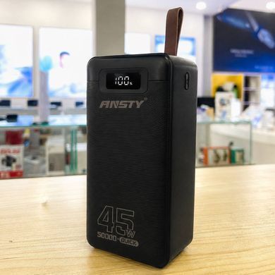 Зовнішній акумулятор Power Bank Ansty AP-083 50000 mAh 45W Black