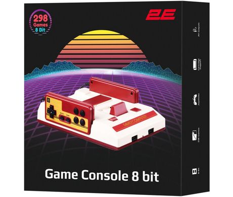 Игровая консоль 2Е 8bit с проводными геймпадами (AV/298 игр) (2E8BAVWD288)