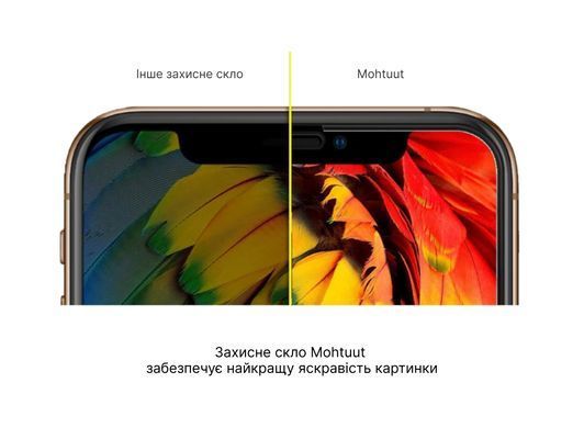 Захисне скло Mohtuut Strong Glass для Apple iPhone X/iPhone Xs/iPhone 11 Pro Black