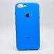 Чохол глянцевий з логотипом Glossy Silicon Case для iPhone 7 Plus/8 Plus Blue