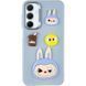 Чехол накладка Leaher Toys для Samsung A35 Galaxy A356 Labubu Blue