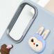 Чехол накладка Leaher Toys для Samsung A35 Galaxy A356 Labubu Blue