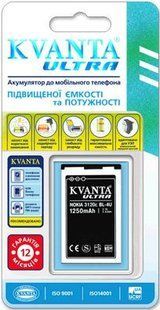 АКБ Nokia 3120c/BL-4U KVANTA Ultra 1250mAh