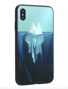 Чохол з малюнком (принтом) Glass with TPU Case для iPhone X/Xs 5.8"Ice