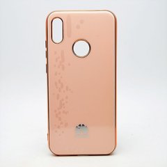 Чехол глянцевый с логотипом Glossy Silicon Case для Huawei Y6 2019/Honor 8A Pink