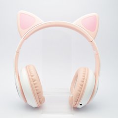 Навушники Bluetooth з котячими вушками TUCCI STN28 Pink