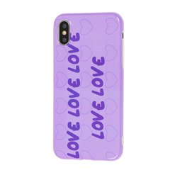 Чехол накладка Violet glossy case (TPU) для iPhone X/iPhone Xs