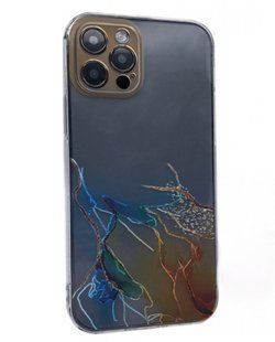 Чохол накладка Marble design TPU Case для iPhone 12 Pro Orange