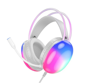 Наушники проводные игровые Hoco W109 Plus RGB White