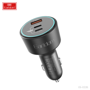 Автомобильное зарядное устройство Earldom ES-CC35 200W 2Type-C+ 1USB Black