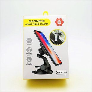 Автодержатель магнитный с присоской Magnetic H-CT218 Black