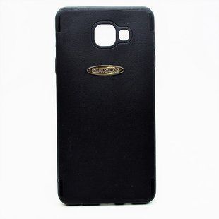 Чехол силикон TPU Leather Case Samsung A710 Galaxy A7 Black тех. пакет