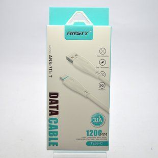 Кабель ANSTY ANS-711-T Type-C 2A 1M White