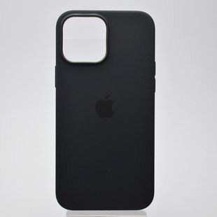 Чехол накладка Silicone Case Full Cover с MagSafe Splash Screen для iPhone 13 Pro Max Midnight