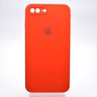 Чехол силиконовый с квадратными бортами Silicone case Full Square для iPhone 7 Plus/iPhone 8 Plus Red Красный
