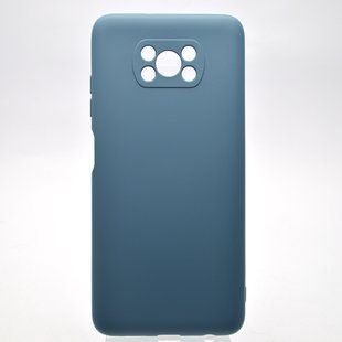 Чохол накладка Silicon Case Full Camera для Xiaomi Poco X3 Blue