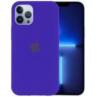 Чохол накладка Silicone Case Full Cover для Apple iPhone 13 Pro Max Яскраво-фіолетовий