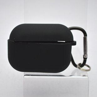 Чехол Silicon Case с микрофиброй для AirPods Pro 2 Black/Черный