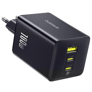 Сетевое зарядное устройство Baseus EnerFill FE11 Fast Charger 2 Type-C+USB 100W EU Black P10182102123-00