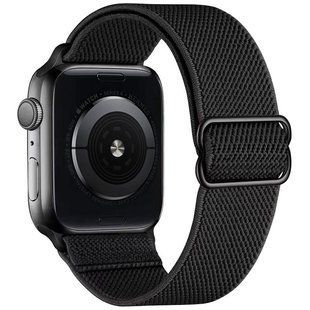 Ремешок тканевый с затяжкой для iWatch 42mm/44mm Braided Design Black/Черный