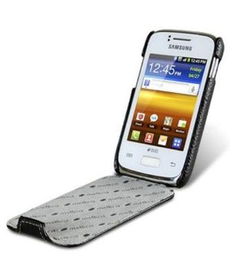 Кожаный чехол флип Melkco Jacka leather case for Samsung S6102 Galaxy Y DuoS, Black [SS6102LCJT1BKLC]