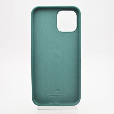 Чохол матовий з логотипом Silicon Case Full Cover для iPhone 12 Pro Max Atrovirens