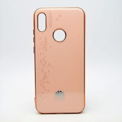Чохол глянцевий з логотипом Glossy Silicon Case для Huawei Y6 2019/Honor 8A Pink