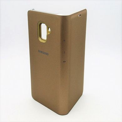 Чохол книжка Clear View Standing Cover for Samsung A730 Galaxy A8 Plus 2018 Gold