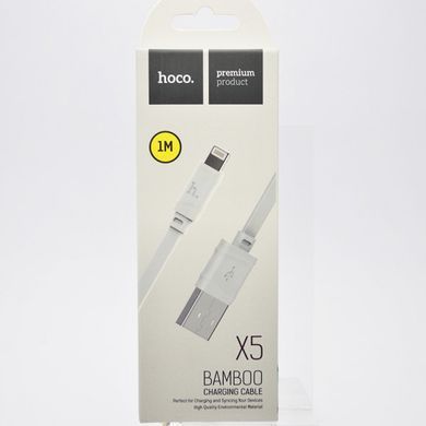 Кабель HOCO X5 Bamboo USB-Lightning 1m White
