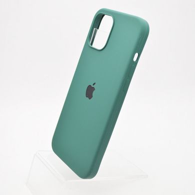 Чехол матовый с логотипом Silicon Case Full Cover для iPhone 12 Pro Max Atrovirens