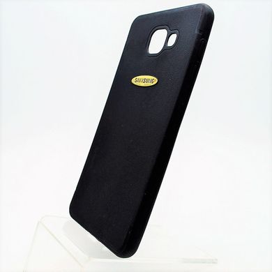 Чехол силикон TPU Leather Case Samsung A710 Galaxy A7 Black тех. пакет