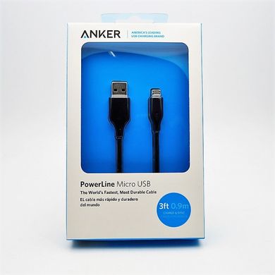 Кабель Anker Powerline Micro USB 0.9м V3 (Black)