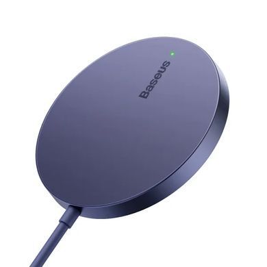 Бездротовий зарядний пристрій Baseus Simple Mini3 Magnetic з функцією MagSafe і Qi 15W Фіолетовий