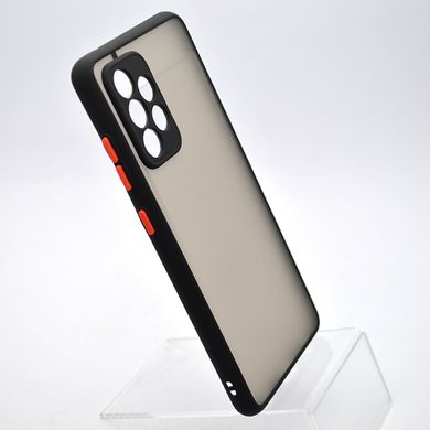 Чехол с полупрозрачной задней крышкой Matte Color Case Full Camera для Samsung A525 Galaxy A52 Черный