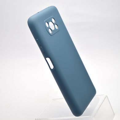 Чохол накладка Silicon Case Full Camera для Xiaomi Poco X3 Blue