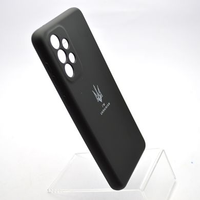 Чехол с патриотическим принтом Silicone Case Print Тризуб для Samsung A33 Galaxy A336 Black