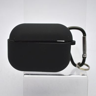 Чехол Silicon Case с микрофиброй для AirPods Pro 2 Black/Черный