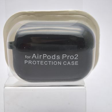 Чехол Silicon Case с микрофиброй для AirPods Pro 2 Black/Черный
