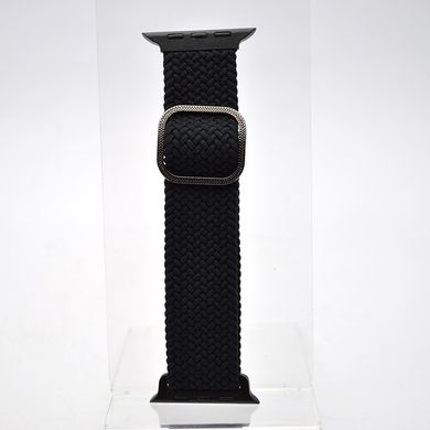 Ремешок тканевый с затяжкой для iWatch 42mm/44mm Braided Design Black/Черный
