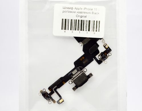 Шлейф Apple iPhone 15 с разъемом питания Black Original
