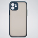 Чехол с полупрозрачной задней крышкой Matte Color Case Full Camera для iPhone 12 Синий
