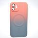 Чехол накладка с MagSafe Bright Case для Apple iPhone 12 Peach-Gray