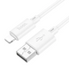 Кабель Hoco X88 Gratified USB to Lightning 1m White