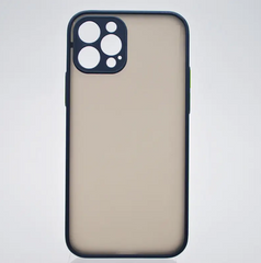 Чохол з напівпрозорою задньою кришкою Matte Color Case Full Camera для iPhone 12 Pro Синій