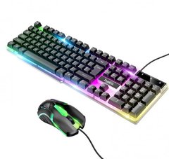 Игровой набор (проводные клавиатура+мышь с подсветкой) Hoco GM11 Black
