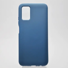 Чехол накладка Silicon Case Full Cover для Samsung A037 Galaxy A03s Dark Blue/Синий
