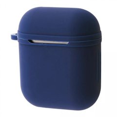 Чехол накладка Silicon Case Slim для AirPods 1/2 Dark Blue