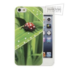 Чохол з принтом (божа корівка) FaceCase SWAROVSKI iPhone 5 Ladybug